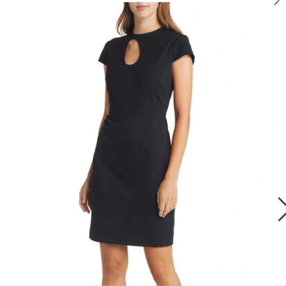 Rachel Parcell Black Sheath Dress with Cutout | Size 16